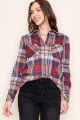 Allie Plaid Knit Tops - 2 Colors!