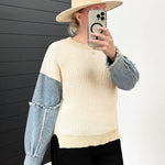 Denim Sleeve Sweater - The Nines