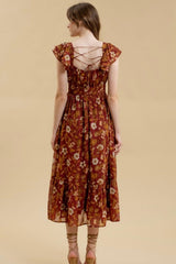 Staci Floral Tie Back Dress