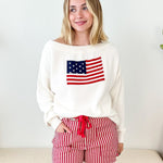 American Flag Boat Neck Sweater - The Nines