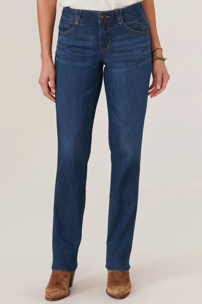 Democracy Patriot Indigo Wash Ab Solution Straight Leg Jeans - The Nines