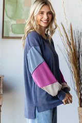 Ribbed Colorblock Sleeve Tops - 2 Colors!