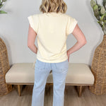 Floral Embroidery Print & Terry Top - The Nines