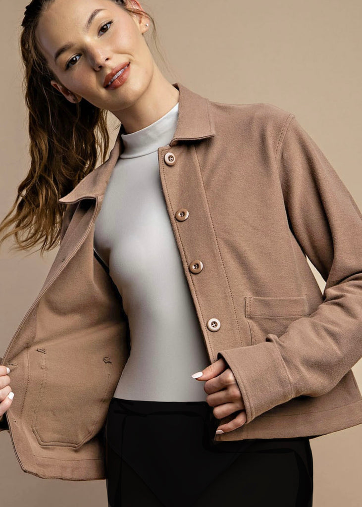 FINAL SALE - Comfy Cotton Stretch Twill Jacket - 2 Colors! – The Nines