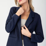 Navy Quilted Blazer - The Nines