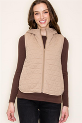 Quilted Hooded Vests - 3 Colors!