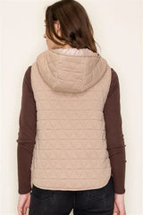Quilted Hooded Vests - 2 Colors!