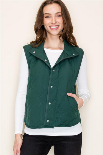 Hunter Green Quilted Vest