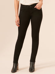 Democracy Mid Rise Black Stretch Ab Solution Booty Lift Jeggings