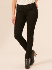 Democracy Mid Rise Black Stretch Ab Solution Booty Lift Jeggings