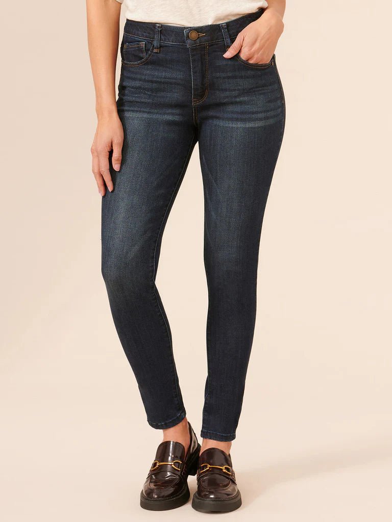 Democracy Luxe High Rise Ab Solution Ankle Length Skinny Jeans - The Nines