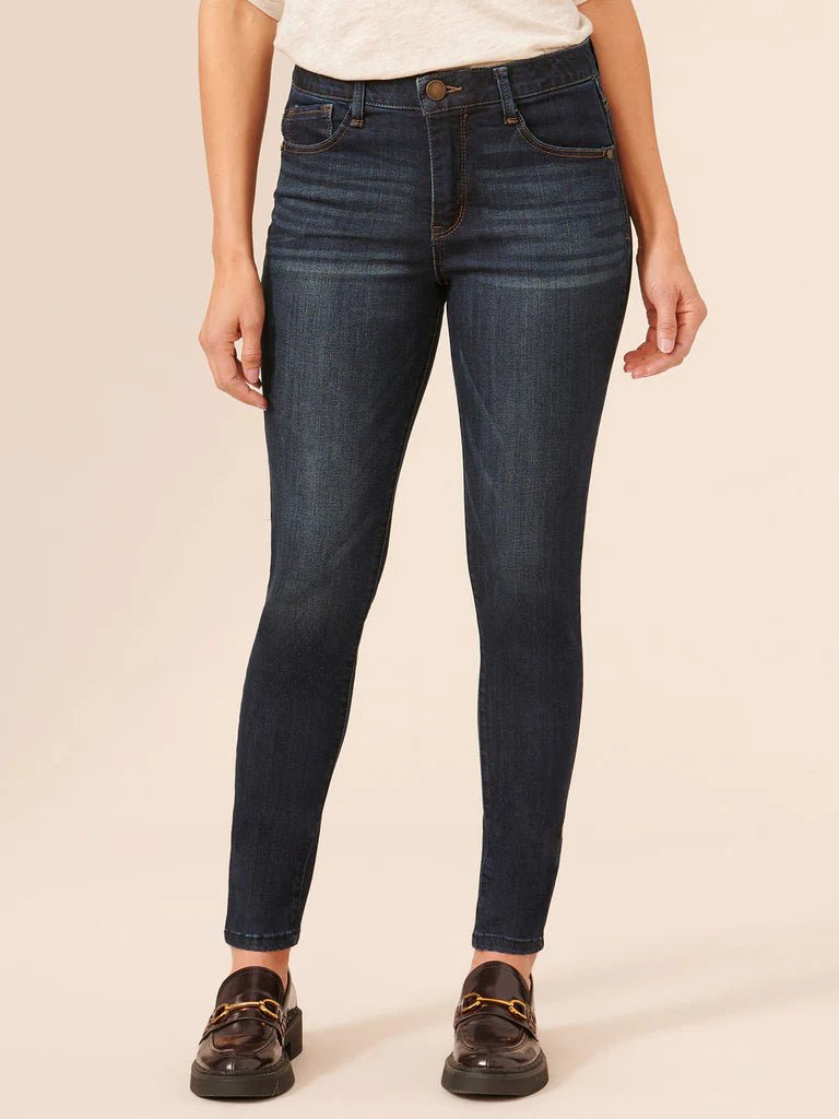 Democracy Luxe High Rise Ab Solution Ankle Length Skinny Jeans - The Nines