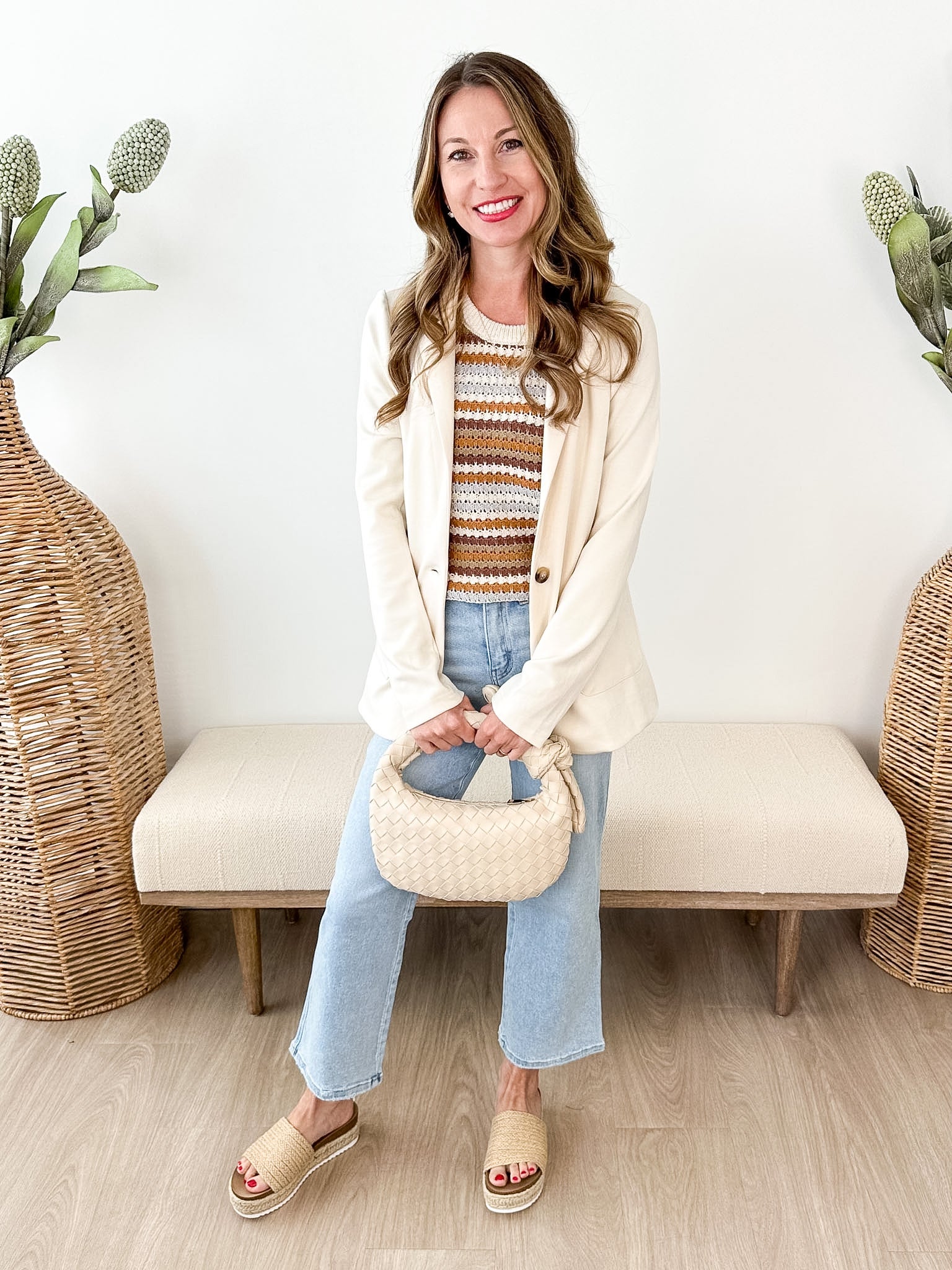 Brushed Pocket Long Sleeve Blazer - The Nines