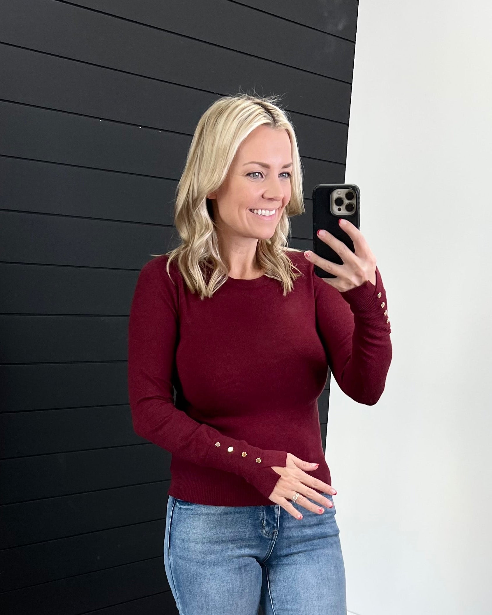 Button Sleeve Top - 3 Colors! - The Nines