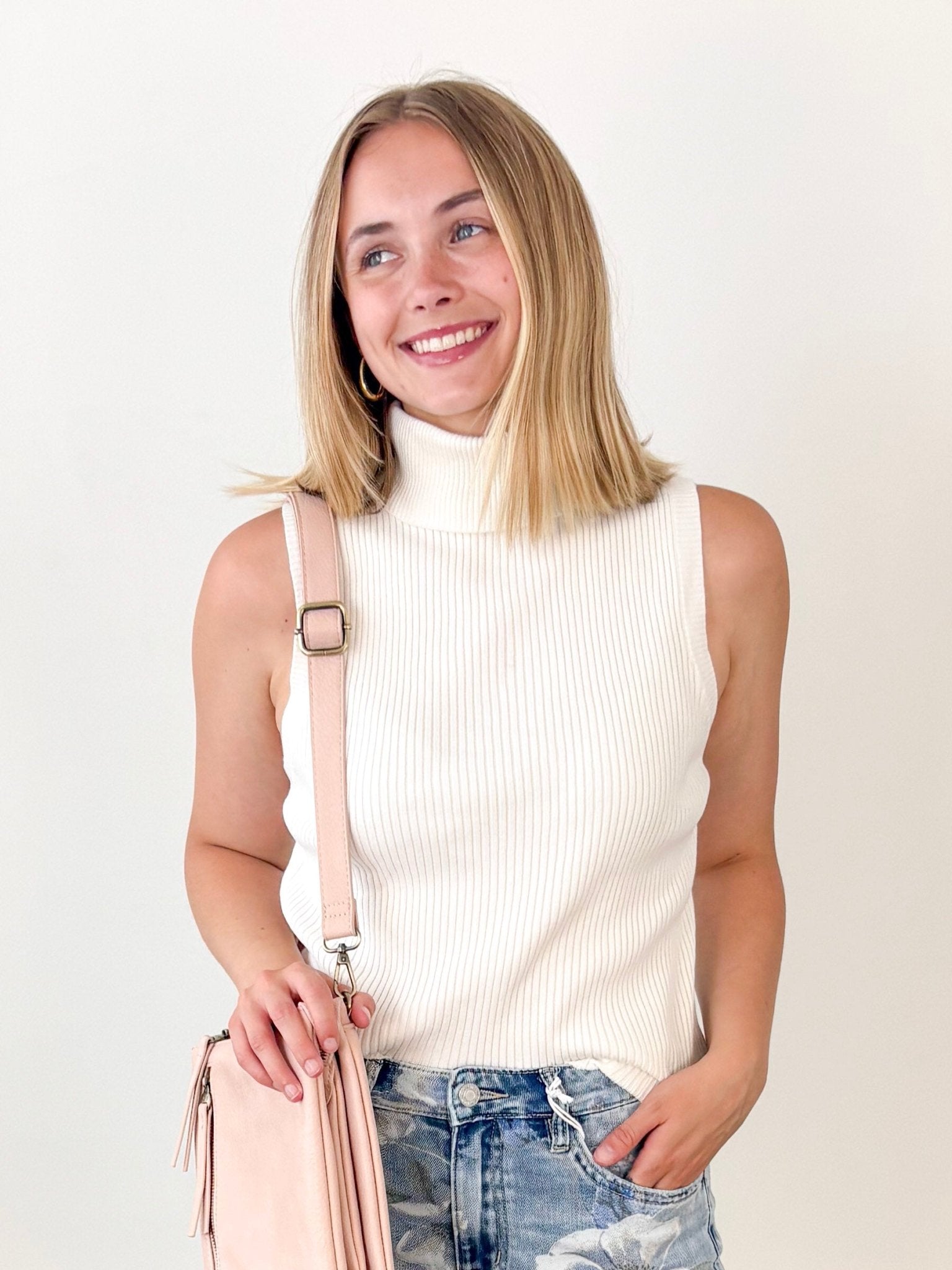 Lola Sleeveless Turtleneck Top - The Nines