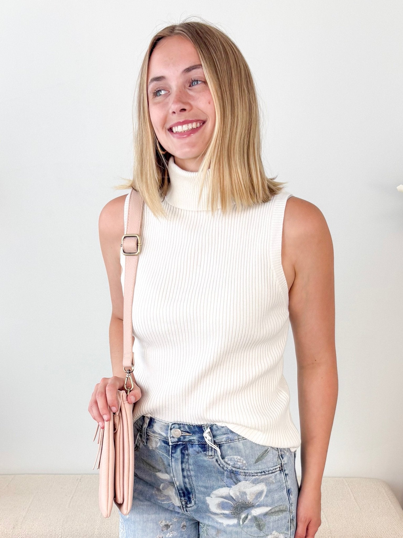Lola Sleeveless Turtleneck Top - The Nines