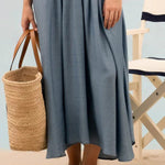 Chambray Pleated Skirt - The Nines