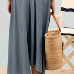 Chambray Pleated Skirt - The Nines