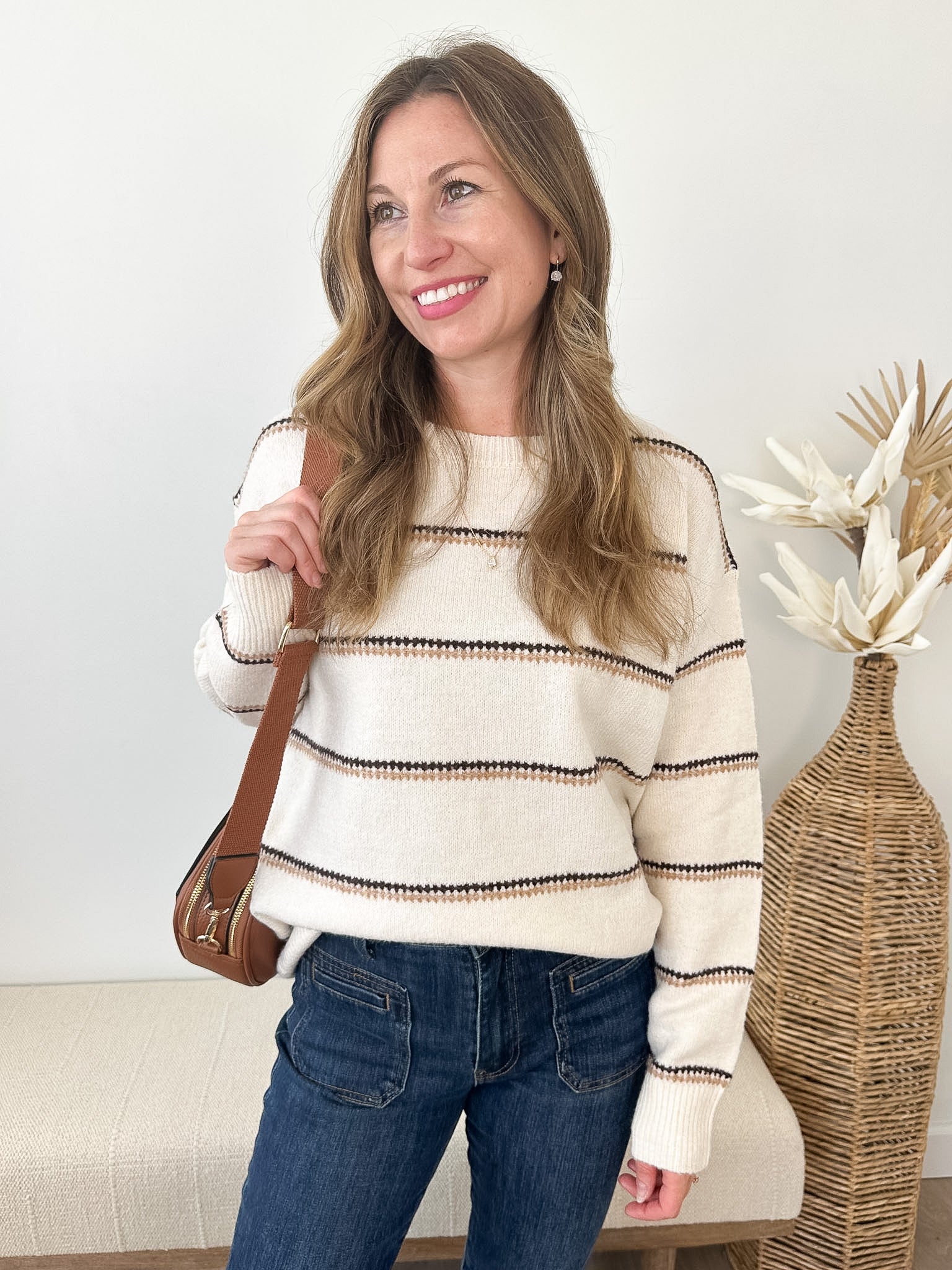 Striped Crew Neck Sweater - 2 colors!