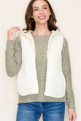 Quilted Hooded Vests - 2 Colors!