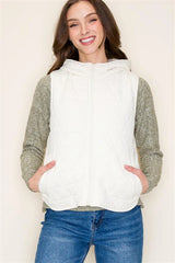 Quilted Hooded Vests - 2 Colors!