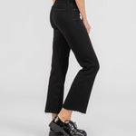 KUT Kelsey Mid Rise Raw Hem Ankle Flare Black Jeans - FINAL SALE! - The Nines