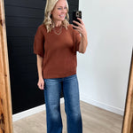 Raw Edge Short Sleeve Sweaters - 3 Colors! - The Nines