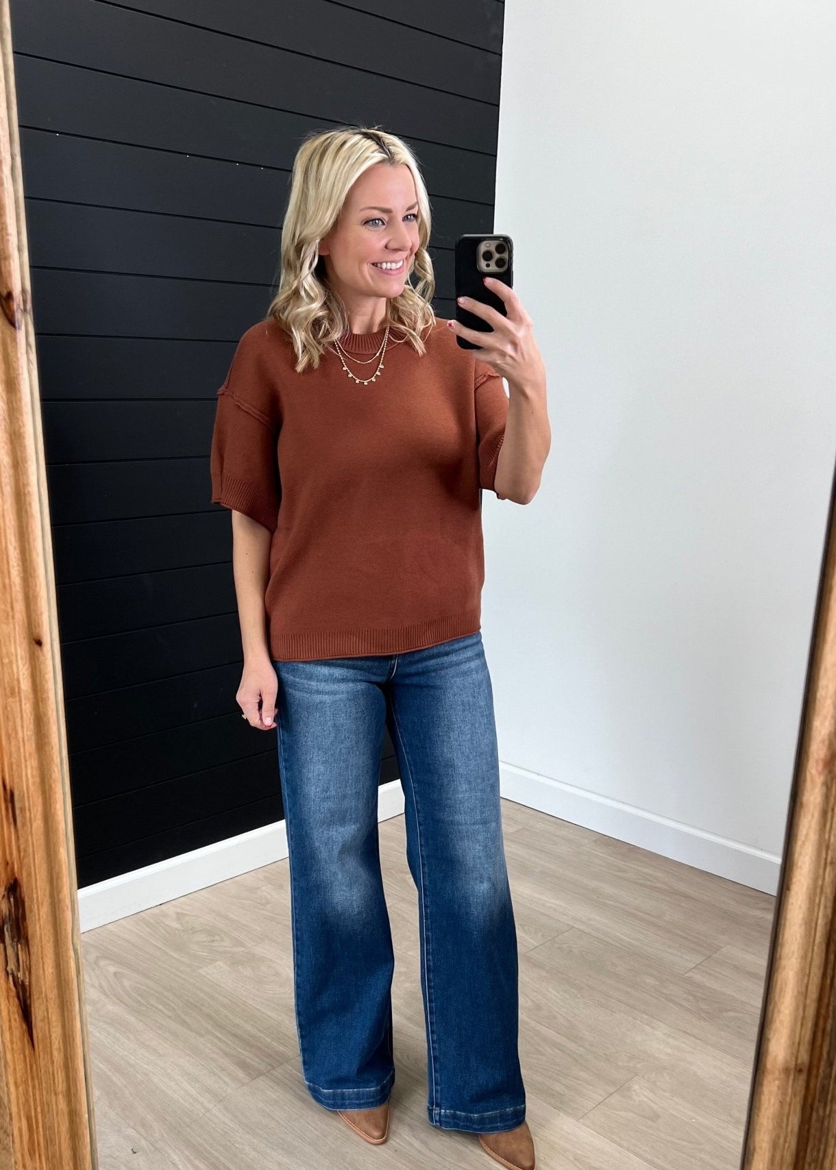 Raw Edge Short Sleeve Sweaters - 3 Colors! - The Nines
