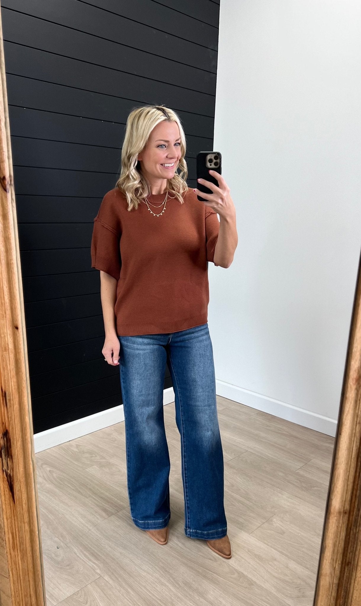 Raw Edge Short Sleeve Sweaters - 3 Colors! - The Nines