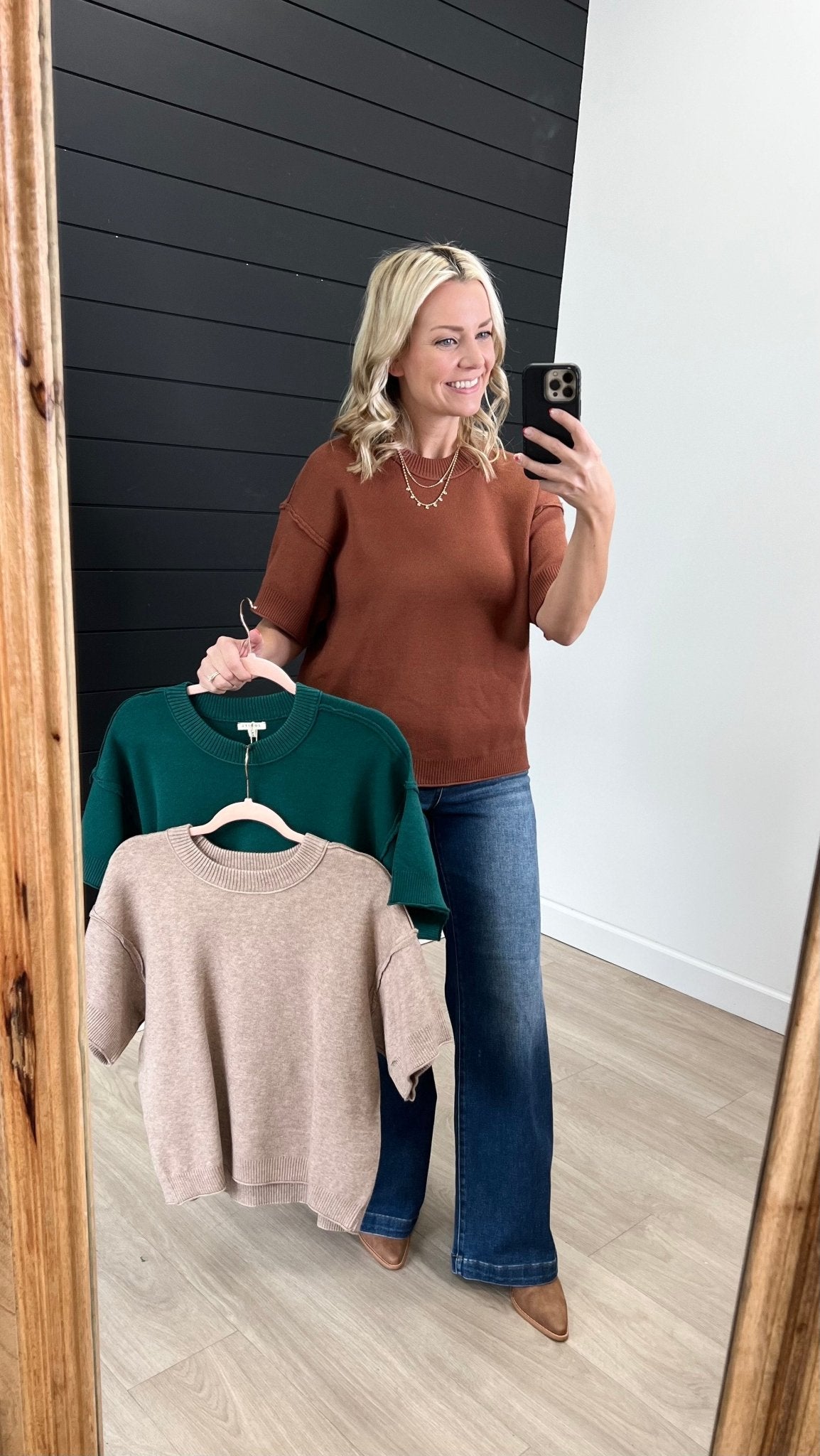 Raw Edge Short Sleeve Sweaters - 3 Colors! - The Nines