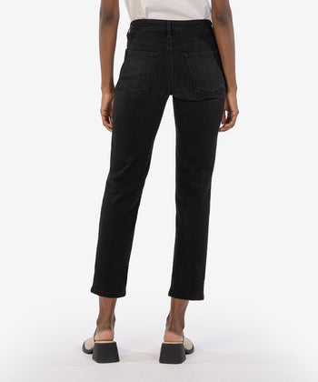 KUT High Rise Black Rachael Fab Ab Mom Jeans