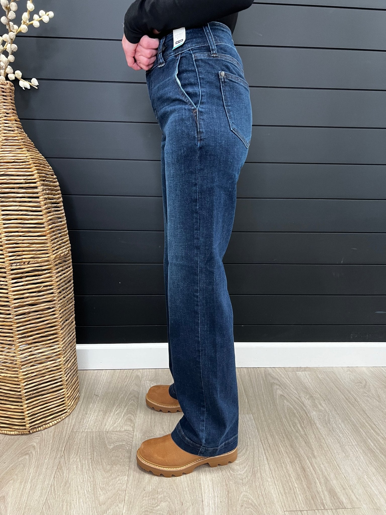 Judy Blue Dark Wash Trouser Wide Leg - 3 Lengths! - The Nines