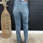Judy Blue Classic Medium Wash Tummy Control Straight Jean - The Nines