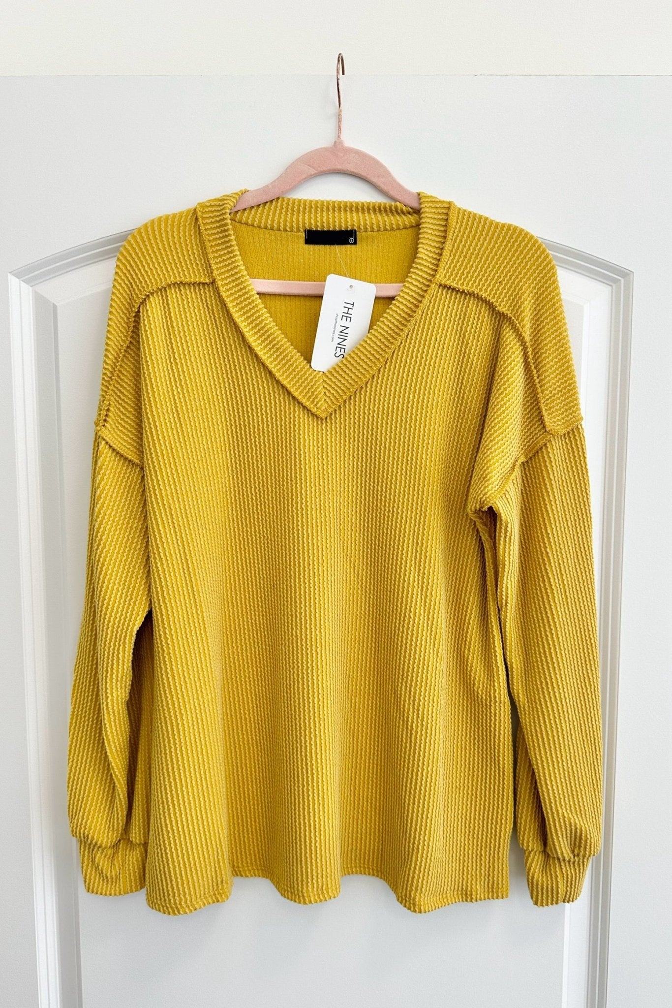 Ribbed Vneck Tops - 6 Colors! - The Nines