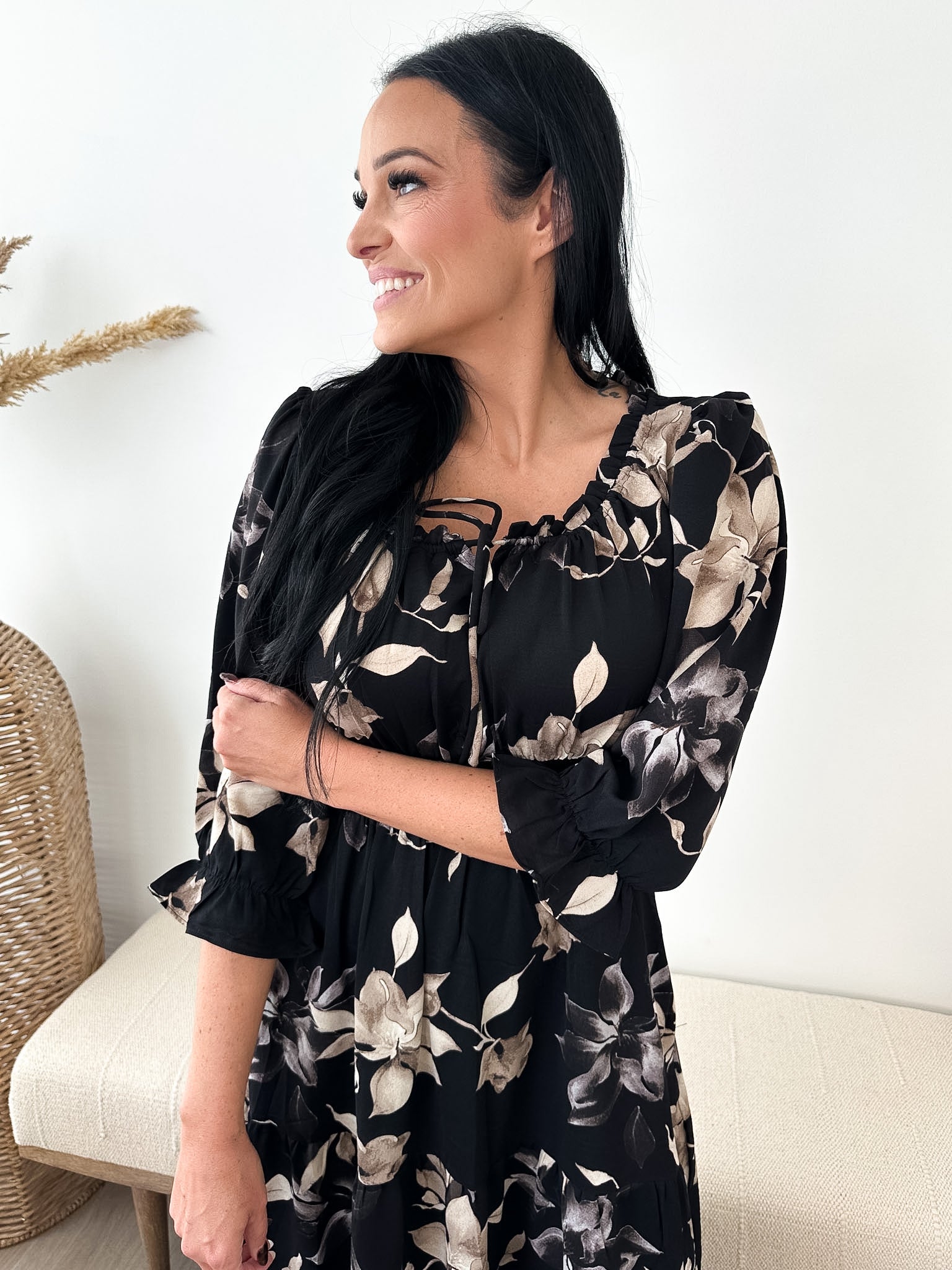 Floral Print Maxi Dress - The Nines