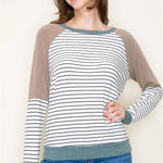 Soft Knit Colorblock Tops - 2 Colors! - The Nines