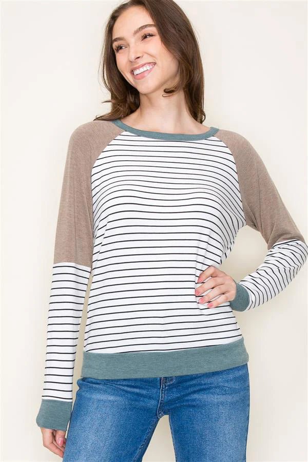 Soft Knit Colorblock Tops - 2 Colors! - The Nines