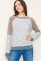 Mocha Soft Knit Colorblock Top