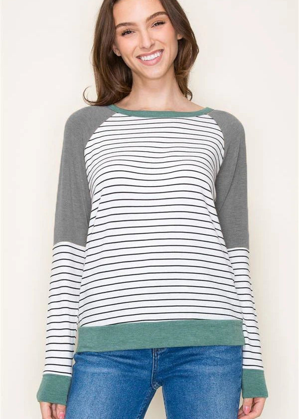 Soft Knit Colorblock Tops - 2 Colors! - The Nines