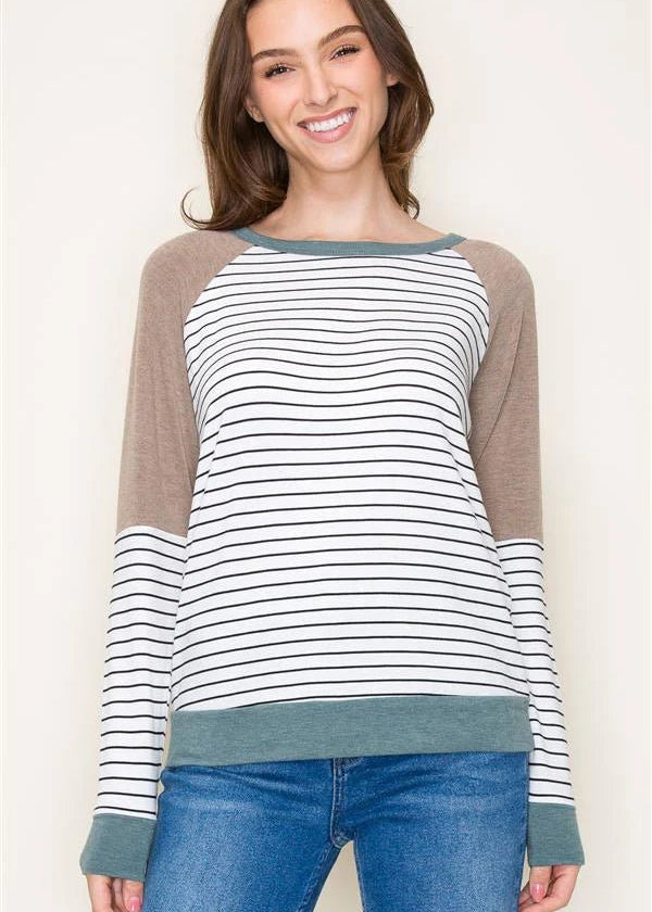 Soft Knit Colorblock Tops - 2 Colors! - The Nines