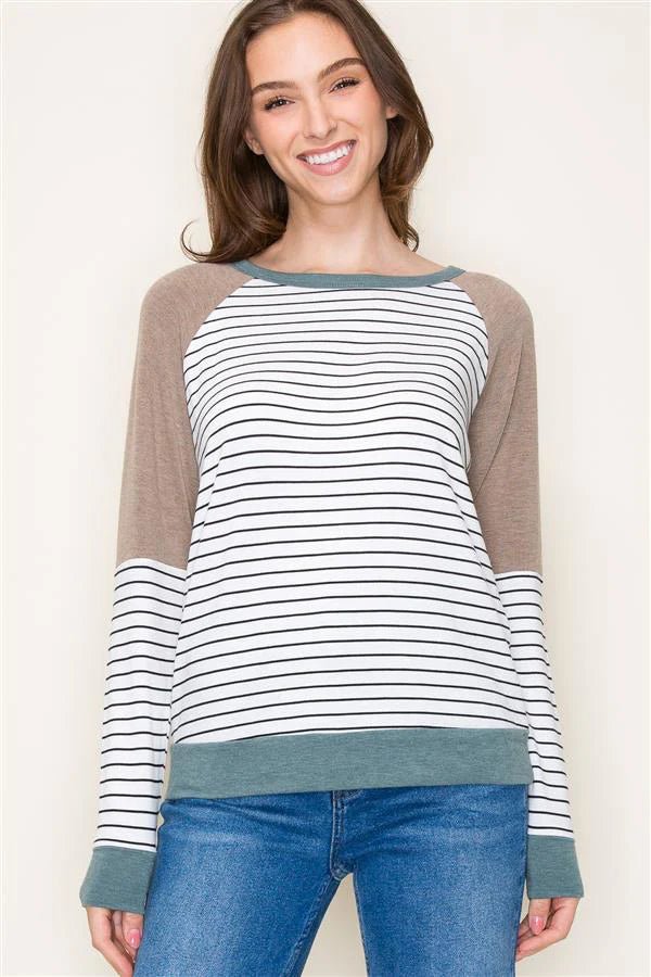 Soft Knit Colorblock Tops - 2 Colors! - The Nines