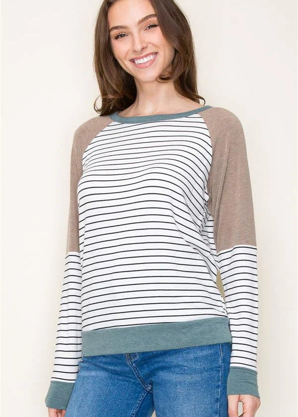 Soft Knit Colorblock Tops - 2 Colors! - The Nines