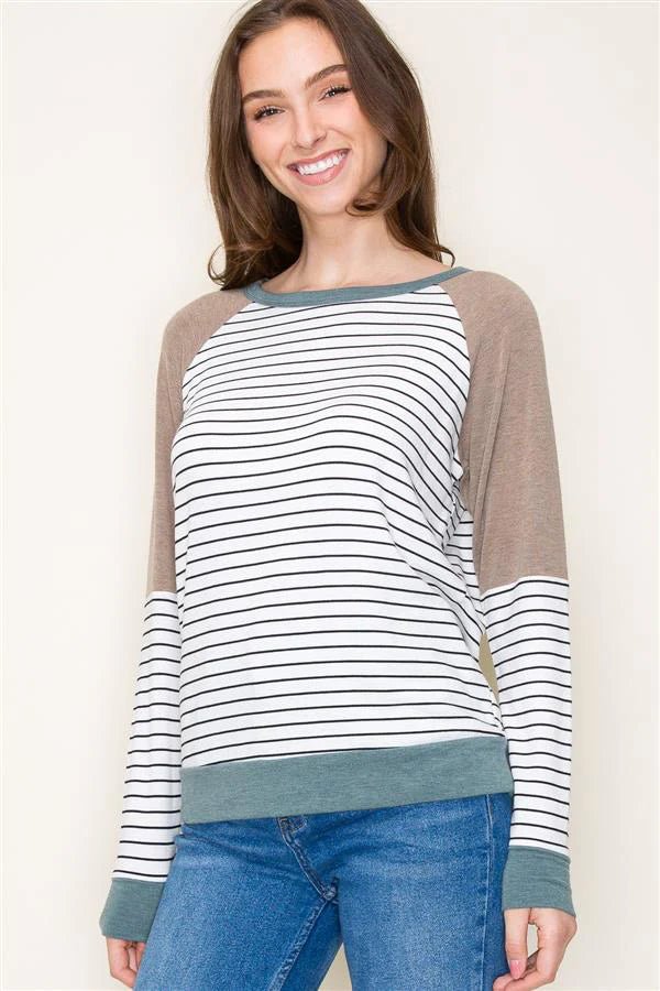 Soft Knit Colorblock Tops - 2 Colors! - The Nines