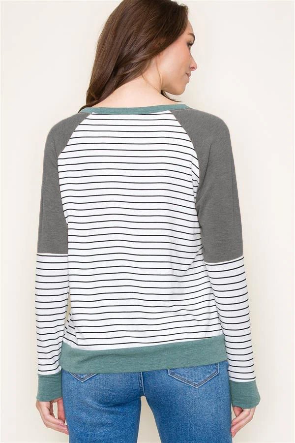Soft Knit Colorblock Tops - 2 Colors! - The Nines