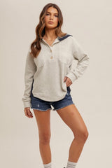 Soft Jersey Navy Hooded Pullover