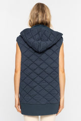 Quilted Hooded Zip Vests - 2 Colors!