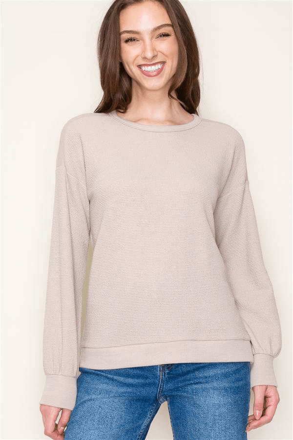 Textured Basic Layering Top - 2 Colors! - The Nines