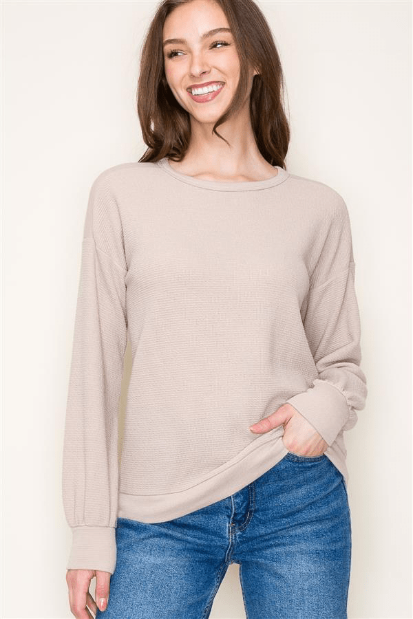 Textured Basic Layering Top - 2 Colors! - The Nines