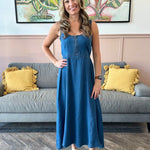 Denim Midi Zip Dress - The Nines