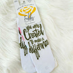 You Were Created to Make a Difference World's Softest Socks - The Nines
